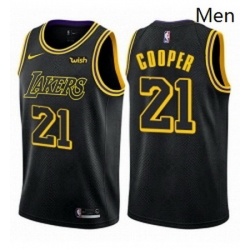 Mens Nike Los Angeles Lakers 21 Michael Cooper Swingman Black City Edition NBA Jersey