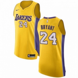 Mens Nike Los Angeles Lakers 24 Kobe Bryant Authentic Gold Home NBA Jersey Icon Edition