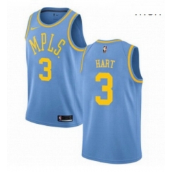 Mens Nike Los Angeles Lakers 3 Josh Hart Swingman Blue Hardwood Classics NBA Jersey 