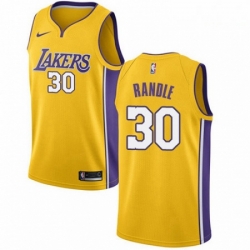 Mens Nike Los Angeles Lakers 30 Julius Randle Swingman Gold Home NBA Jersey Icon Edition 