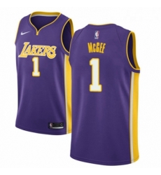 Womens Nike Los Angeles Lakers 1 JaVale McGee Authentic Purple NBA Jersey Statement Edition 