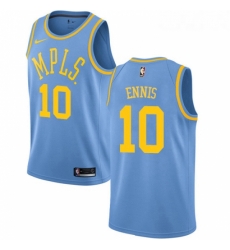 Womens Nike Los Angeles Lakers 10 Tyler Ennis Authentic Blue Hardwood Classics NBA Jersey