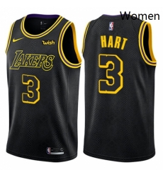 Womens Nike Los Angeles Lakers 3 Josh Hart Swingman Black NBA Jersey City Edition 