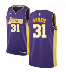 Womens Nike Los Angeles Lakers 31 Kurt Rambis Swingman Purple NBA Jersey Statement Edition