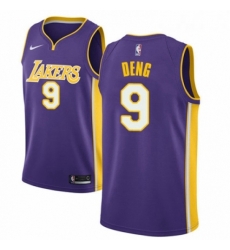 Womens Nike Los Angeles Lakers 9 Luol Deng Authentic Purple NBA Jersey Icon Edition 