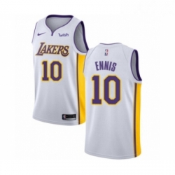 Youth Los Angeles Lakers 10 Tyler Ennis Swingman White Basketball Jersey Association Edition