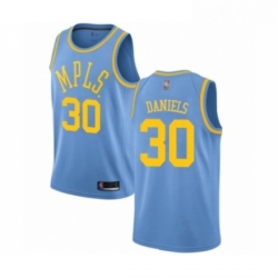 Youth Los Angeles Lakers 30 Troy Daniels Authentic Blue Hardwood Classics Basketball Jersey 