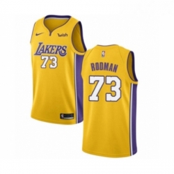 Youth Los Angeles Lakers 73 Dennis Rodman Swingman Gold Home Basketball Jersey Icon Edition