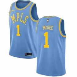 Youth Nike Los Angeles Lakers 1 JaVale McGee Authentic Blue Hardwood Classics NBA Jersey 