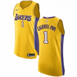 Youth Nike Los Angeles Lakers 1 Kentavious Caldwell Pope Authentic Gold Home NBA Jersey Icon Edition 