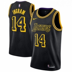 Youth Nike Los Angeles Lakers 14 Brandon Ingram Swingman Black NBA Jersey City Edition