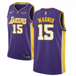 Youth Nike Los Angeles Lakers 15 Moritz Wagner Swingman Purple NBA Jersey Statement Edition 