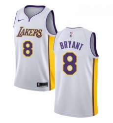 Youth Nike Los Angeles Lakers 8 Kobe Bryant Swingman White NBA Jersey Association Edition