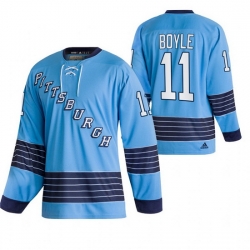 Men Pittsburgh Penguins 11 Brian Boyle 2022 Blue Classics Stitched jersey