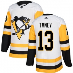 Men Pittsburgh Penguins 13 Brandon Tanev White Road Stitched NHL Jersey