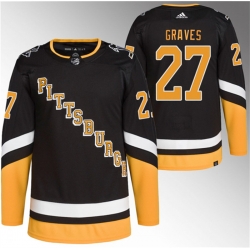 Men Pittsburgh Penguins 27 Ryan Graves Black 2021 22 Alternate Primegreen Stitched Jerseys