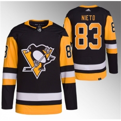 Men Pittsburgh Penguins 83 Matt Nieto Black Stitched Jersey