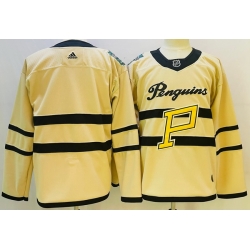 Men Pittsburgh Penguins Blank White 2022 23 Reverse Retro Stitched NHL Jersey