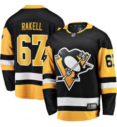 Mens Adidas PITTSBURGH PENGUINS 67 Rickard Rakell Authentic Black Home NHL Jersey