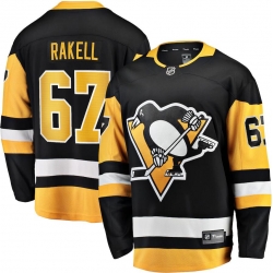 Mens Adidas PITTSBURGH PENGUINS 67 Rickard Rakell Authentic Black Home NHL Jersey