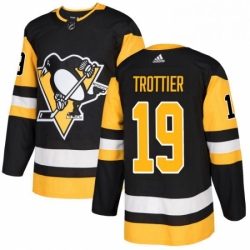 Mens Adidas Pittsburgh Penguins 19 Bryan Trottier Authentic Black Home NHL Jersey 