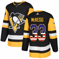 Mens Adidas Pittsburgh Penguins 33 Greg McKegg Authentic Black USA Flag Fashion NHL Jersey 