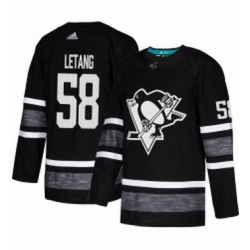 Mens Adidas Pittsburgh Penguins 58 Kris Letang Black 2019 All Star Game Parley Authentic Stitched NHL Jersey 