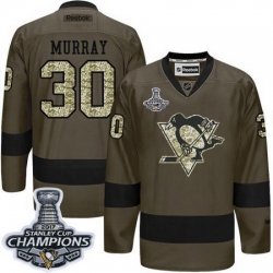 Penguins #30 Matt Murray Green Salute to Service 2017 Stanley Cup Finals Champions Stitched NHL Jersey