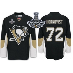 Penguins #72 Patric Hornqvist Black Home 2017 Stanley Cup Finals Champions Stitched NHL Jersey