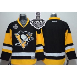 Penguins Blank Black Alternate 2017 Stanley Cup Final Patch Stitched NHL Jersey