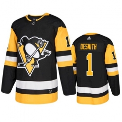 Pittsburgh Penguins 1 Casey DeSmith Black 2021 Jersey