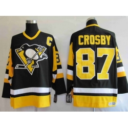 Pittsburgh Penguins 87 Sidney Crosby Black CCM jerseys