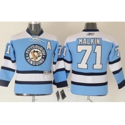 Kids Pittsburgh Penguins 71 Evgeni Malkin Blue Stitched NHL Jersey