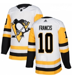 Youth Adidas Pittsburgh Penguins 10 Ron Francis Authentic White Away NHL Jersey 