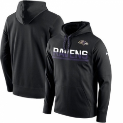 NFL Mens Baltimore Ravens Nike Black Sideline Circuit Pullover Performance Hoodie