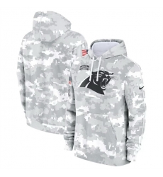 Men Carolina Panthers 2024 Arctic Camo Salute To Service Club Fleece Pullover Stitched Hoodie