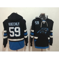 Men Nike Carolina Panthers Luke Kuechly 59 NFL Winter Thick Hoodie