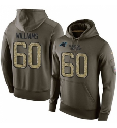 NFL Nike Carolina Panthers 60 Daryl Williams Green Salute To Service Mens Pullover Hoodie