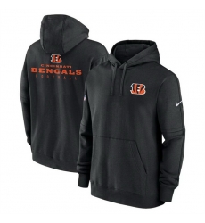 Men Cincinnati Bengals Black Sideline Club Fleece Pullover Hoodie