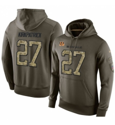 NFL Nike Cincinnati Bengals 27 Dre Kirkpatrick Green Salute To Service Mens Pullover Hoodie