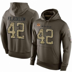 NFL Nike Cincinnati Bengals 42 Clayton Fejedelem Green Salute To Service Mens Pullover Hoodie