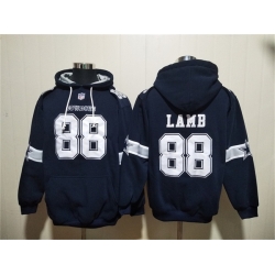 Men Dallas Cowboys 88 CeeDee Lamb Navy Ageless Must Have Lace Up Pullover Hoodie