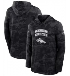Men Denver Broncos Black 2026 Salute to Service Sideline Lightweight Hoodie Dri FIT Long Sleeve Top Men Denver Broncos Black 2026 Salute to Service Sideline Lightweight Hoodie Dri FIT Long Sleeve Top