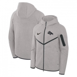 Men Denver Broncos Grey Tech Fleece Windrunner Full Zip Hoodie
