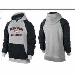 NFL Mens Nike Denver Broncos Heart Soul Pullover Hoodie GreyBlack