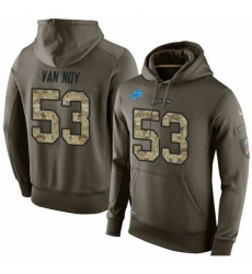 NFL Nike Detroit Lions 53 Kyle Van Noy Green Salute To Service Mens Pullover Hoodie