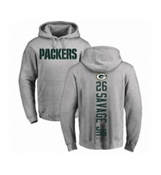 Football Green Bay Packers 26 Darnell Savage Jr Ash Backer Hoodie