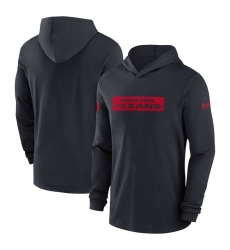 Men Houston Texans Black Sideline Performance Hoodie