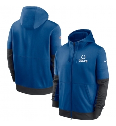 Men Indianapolis Colts Nike Sideline Impact Lockup Performance Full Zip Hoodie Royal