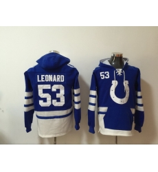 Men Nike Indianapolis Colts Darius Leonard 53 NFL Winter Thick Hoodie